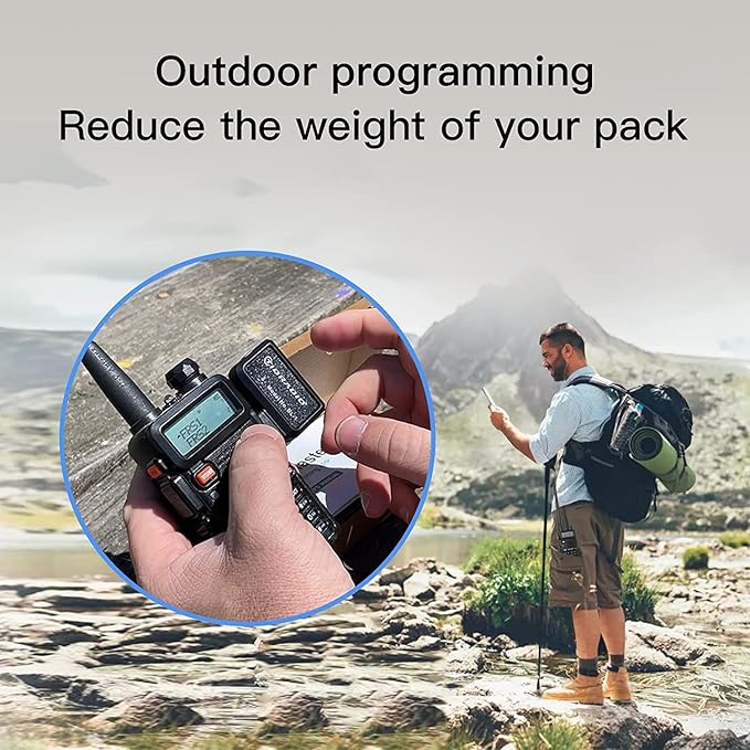 TIDRADIO GM-5R GMRS Radio, Two Way Radio GMRS Repeater Capable, with 3800mAh Battery,Wireless Programmer,Dual Band Scanning Receiver and NOAA Weather & Alarm (2 Pack)