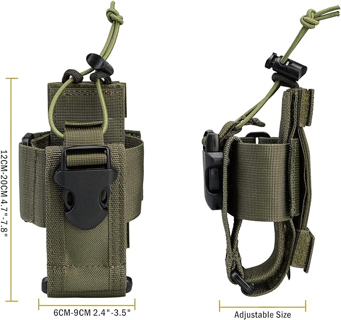 VIPERADE Radio Holster, MOLLE Radio Pouch for Vest, Universal Walkie Talkie Holster Radio Holder for Duty Belt, Police Radio Holder Tactical Radio Pouch for Baofeng, Motorola