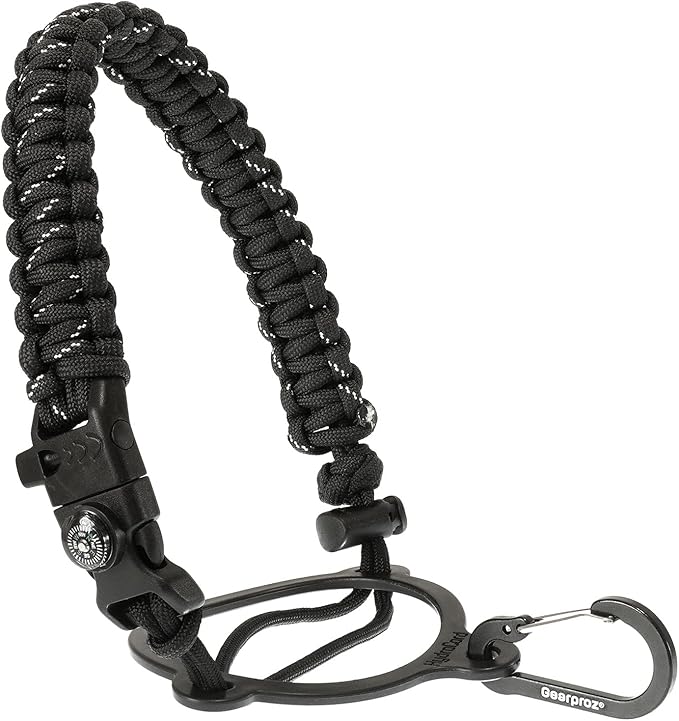 HydroCord Handle for Hydro Flask Wide Mouth Water Bottles, Hydroflask 1.0, Iron Flask, Thermoflask and Takeya Reusable Water Bottles, Paracord Survival Strap