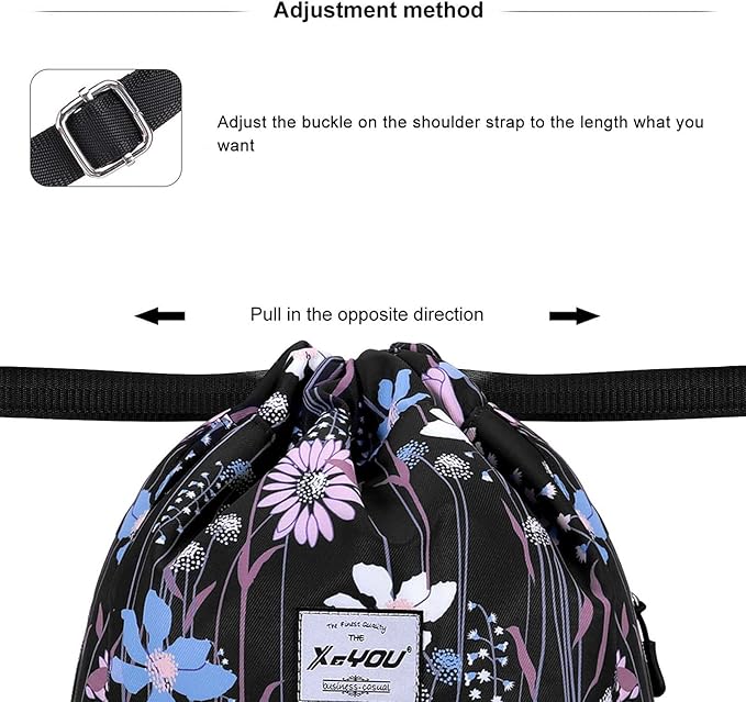 XEYOU Drawstring Sports Backpack Lightweight Gym Yoga Sackpack Shoulder Rucksack Casual Outdoor Daypack for Women and Men