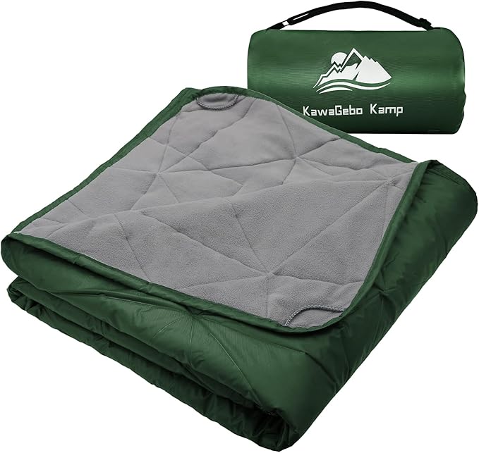 Outdoor Waterproof Blanket, Foldable Fleece Stadium Blanket for Outdoor Sports Event,Camping,Concerts, Car,Pet,Picnics -Windproof, Wearable,Machine Washable 80"x58"