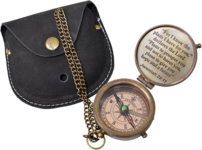 For I Know The Plans Engraved Compass For Confirmation Gifts, Baptism Gifts, Best Easter, Christian Gifts For Men, Catholic Gifts, Birthday Gifts, s Jeremiah 29 11