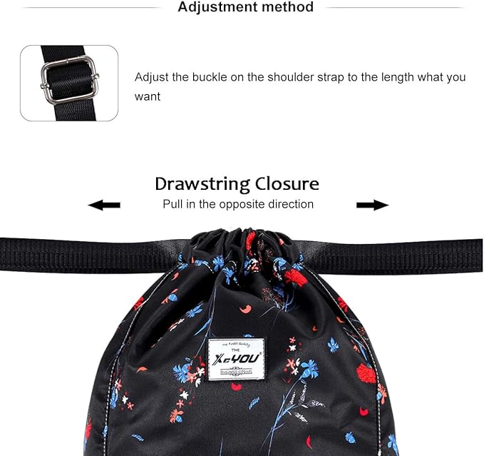 XEYOU Drawstring Sports Backpack Lightweight Gym Yoga Sackpack Shoulder Rucksack Casual Outdoor Daypack for Women and Men
