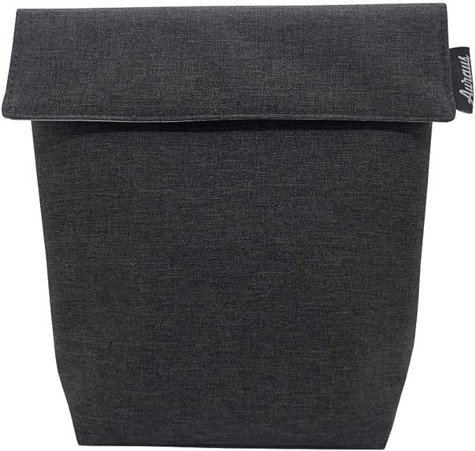 Insulated Reusable Eco Snack bag, Sandwich bag, Food Pouch, Insulated Lunch Bag, Insulin Cooling Case, golf pouch, Work, Picnics, Travel, Men, Woman (Dark Grey)