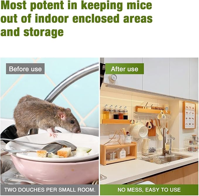 48 Pack Natural Rodent Mouse Repellent Bag, Rat Mice Deterrent, Effective Peppermint Oil Pest Control, Non-Toxic and Harmless, Safe for Indoor Outdoor Use Repellent for Moths, Insect, Mosquitoes