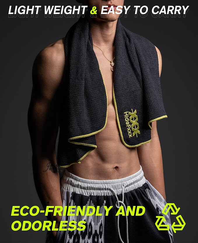 Super Absorbent, Fast Drying Towel - Waffle Weave Sport Towels Gym Towels Workout Sweat Towels for Swimming Beach Hiking Yoga Travel Sports Fitness Towel Duo Set