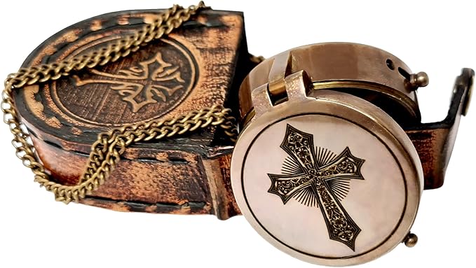 Brass Nautical - Brass Compass Engraved Gift for Son, Grandson, Daughter, Baptism, Confirmation Communion Godson Church Graduation Day