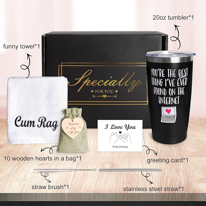 Gifts for Boyfriend Husband, Gift Box for Men,Gift for Father's Day Birthday Gifts Baskets for Men Fathers Day Box,Romantic Unique Meaningful Engraved Best Love Ideas Box Set