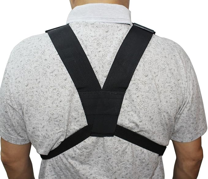 Radio chest harness Rig Bag Pocket Pack Holster Vest for Two Way Radio (Rescue Essentials) (Black)
