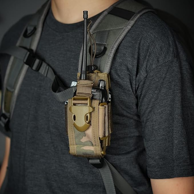 VIPERADE Radio Holster, MOLLE Radio Pouch for Vest, Universal Walkie Talkie Holster Radio Holder for Duty Belt, Police Radio Holder Tactical Radio Pouch for Baofeng, Motorola