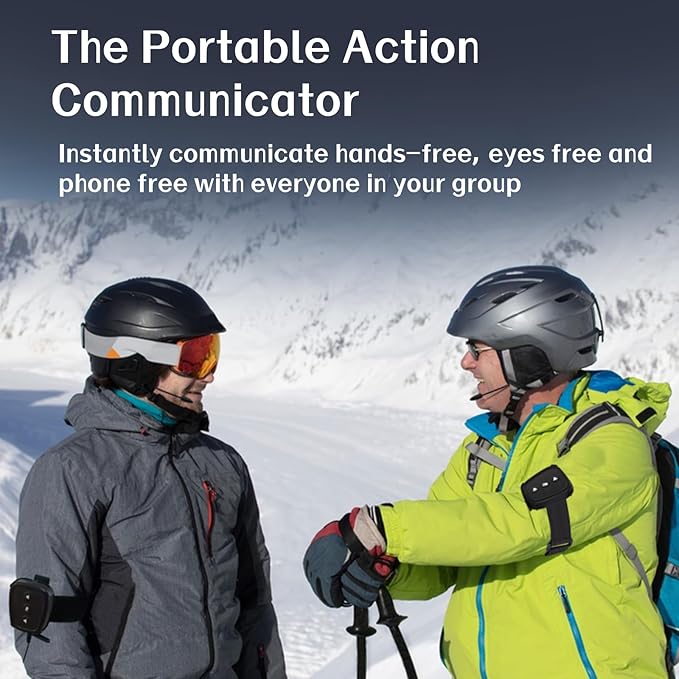 Came-TV Action Communicator 2-Pack Dect Full Duplex Wireless Intercom System with Pre-paired Hands-Free 3.5mm Audio Port for Referee Communication,Film Production,Camping or Boating