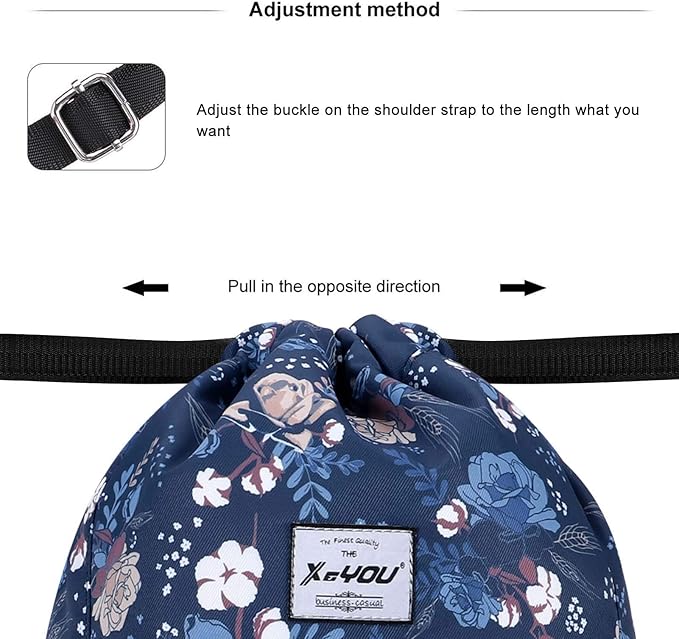 XEYOU Drawstring Sports Backpack Lightweight Gym Yoga Sackpack Shoulder Rucksack Casual Outdoor Daypack for Women and Men