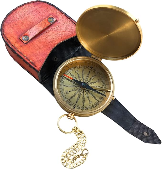 Personalized Brass E.E. Cummings Poem Compass Vintage Style Directional Magnetic/Navigation Push Open Compass Gift Ideas for Valentine's Day, Christmas