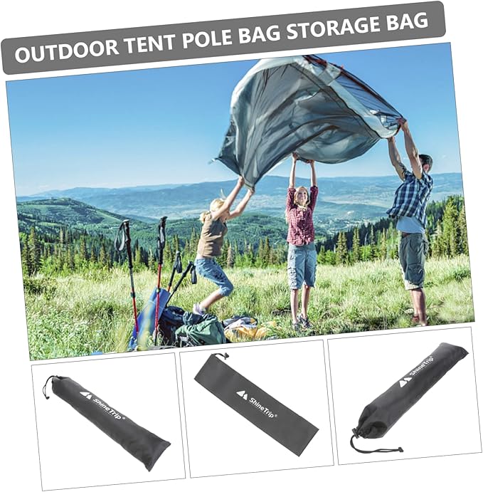 Toddmomy 2PCS Tent Pole Bag Fishing Rod Bag Tent Pole Storage Bag Outdoor Awning Portable Clothesline Hiking Poles Bag Pole Carry Bag Portable Storage Pouch Fishing Rod Pouch Camping Cane