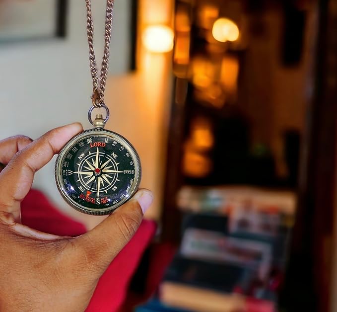 to My Son The Golden Compass for Hiking Backpacking- Orienteering Compass with Leather Carry Case, Chain & Engraved Slogan - Kids Compass for Map Reading Camping Hunting and Outdoor Activities