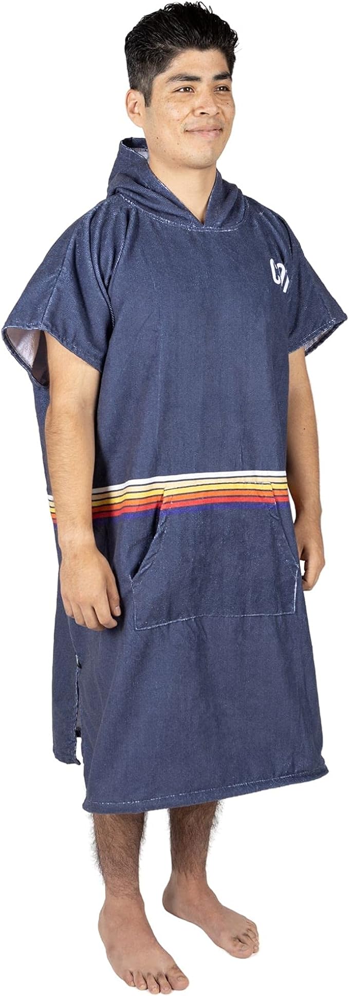 COR Surf Poncho Changing Towel Robe with Hood and Front Pocket | Thick Quick Dry Microfiber Wetsuit Poncho Towel for Surfing Beach Pool Swim (Large - Knightrider)