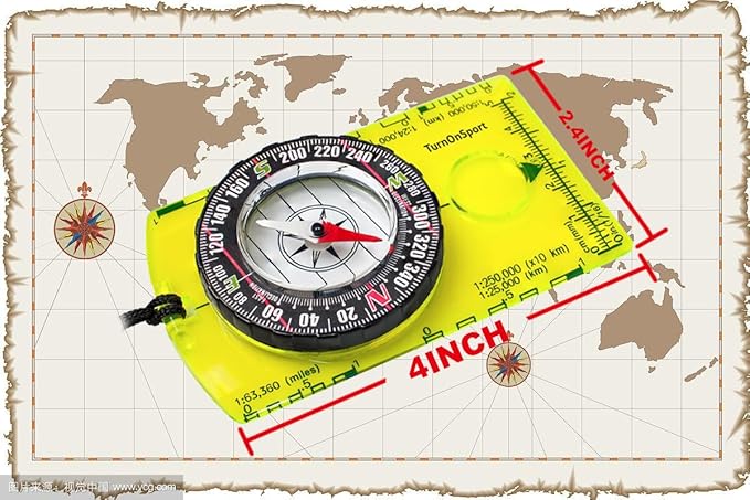 Orienteering Compass Camping Survival Hiking Backpacking Advanced Scout Navigation Compass Best Survival Gifts for Kids Professional Field Compass for Map Reading Hiking Camping Outdoor
