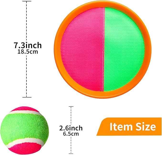 Toss and Catch Game Ball Set,Ball Catch Set Kids Pool Beach Outdoor Summer Toys Games Playground Balls Set for Kids Ages 4-8 Boys Girls