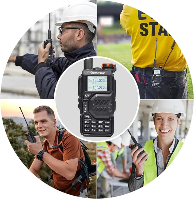 Quansheng UV-K5 Outdoor Dual Band Portable HT Two Way Radio, 200CH 1600mAh Type-C Charge, 50-600MHZ Full-band RX, AM/FM/DTMF/NOAA, Cross-band, Support Firmware Update, Flash Copy Frequency