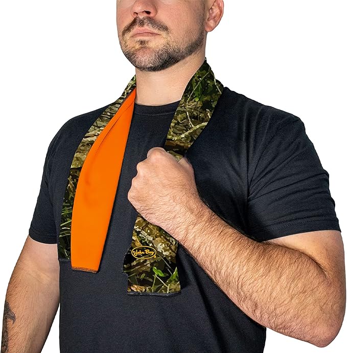John Boy Cooling Towel - UPF 50+ Reversible Heat Guard with Natural Cooling Technology & Absorbent Microfiber - CT-TREE2.0