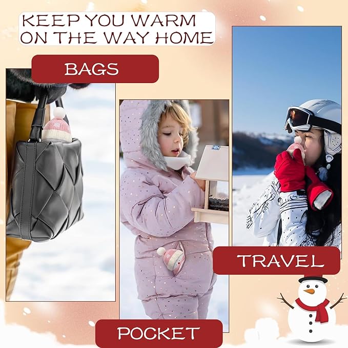 Rechargeable Hand Warmers ,Snowman Electric Hand Warmer 6000mAh Powerbank Reusable Handwarmers - Portable USB Hand Warmer for Christmas Outdoor Camping - Warm Gift for Men Women and Kids