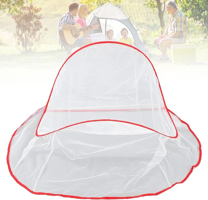 soobu Mini Mosquito Proof Cover, Camping Head Mosquito Net Foldable Easy to Carry for Camping
