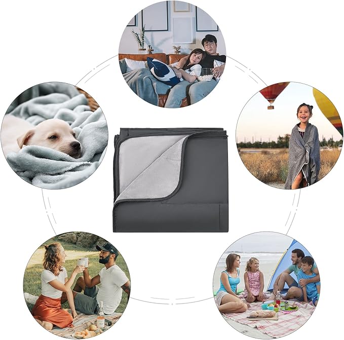 KingCamp Outdoor Blanket Waterproof Camping Blanket Beach Blanket Sandproof Beach Mat Stadium Blanket Travel Blanket Portable Picnic Blanket for Park Grass Concert Sports