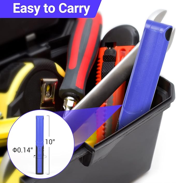 Work Light, Rechargeable LED Work Light 1500 Lumens, Portable Magnetic Work Light 180° Rotate 3 Modes, with 4 Magnetic Base and Hook Mechanic Light for Under Hood/Car Repairing/Inspection/Outdoor