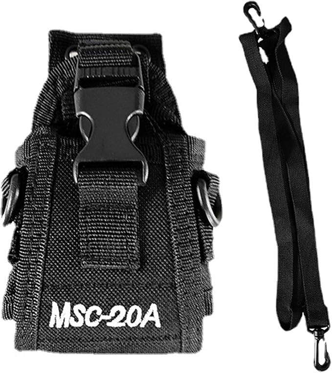Radio Holder Walkie Talkie Pouch Multi-Function Pouch Case Holder Portable Walkie Talkie Radio Shoulder Holder/Anti-Sway Strap (BLACK)