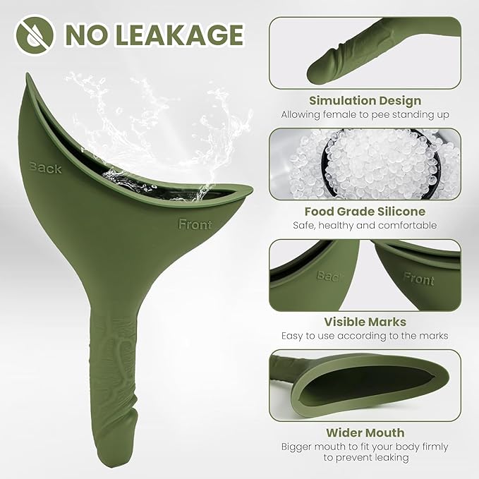 Female Urinal Pee Cloth Set, Portable Female Urination Device, Pee Funnel for Female