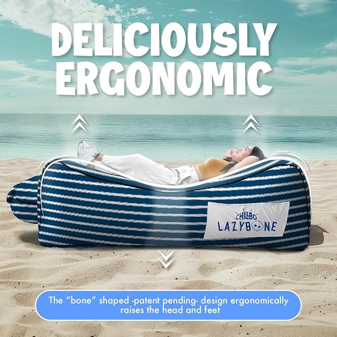 Chillbo Inflatable Couch – Cool Inflatable Chair. Upgrade Your Camping Accessories. Easy Setup is Perfect for Hiking Gear, Beach Chair and Music Festivals.