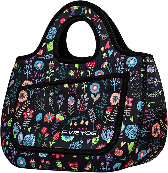Lunch Bag for Women Soft Neoprene Lunch Bag Lightweight, Thermal Insulated and Reusable Lunch Bag for Women Men