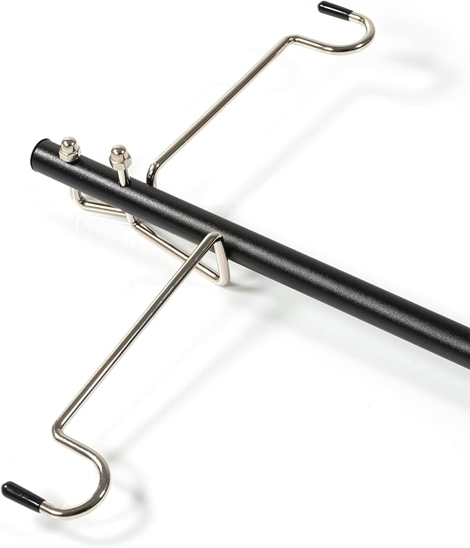Phuma Camping Lantern Stand Hanging Pole for Portable Lamp - Folding Collapsible Outdoor Hanger Hook Holder, Black aluminium ; Copper