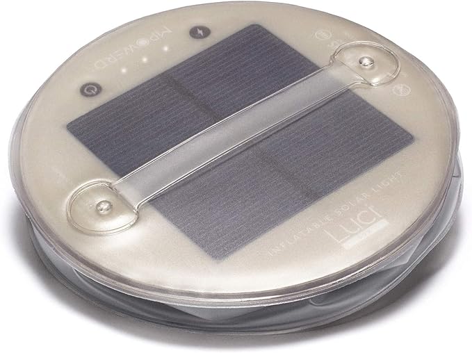 MPOWERD Luci Lux: Solar Inflatable Lantern Rechargeable via Solar or USB-C, 65 Lumens, Matte Finish + Warm White LEDS| Lasts Up to 24 hrs, Waterproof, Camping, Backpacking, Emergency Kits