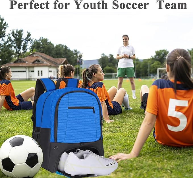 Soccer Ball Bag-Backpack for Basketball,Volleyball with Cleat Shoes and Ball Compartment for Sports Team,Trainning