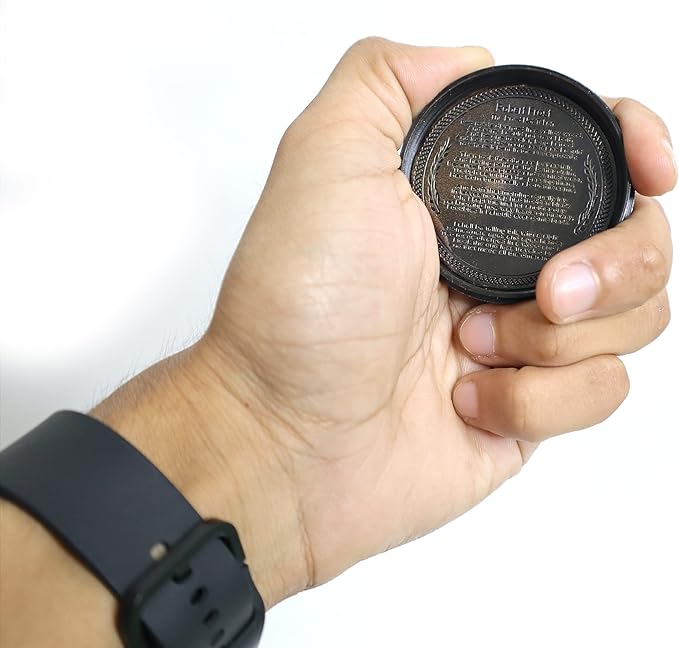 PORTHO Poem Compass| Black Antique Finish| Unique Message Print on top| Inside Poem Engraving by Robert Frost| Strong Leather Case| Unique Gift for Loved ones| Camping, Hiking
