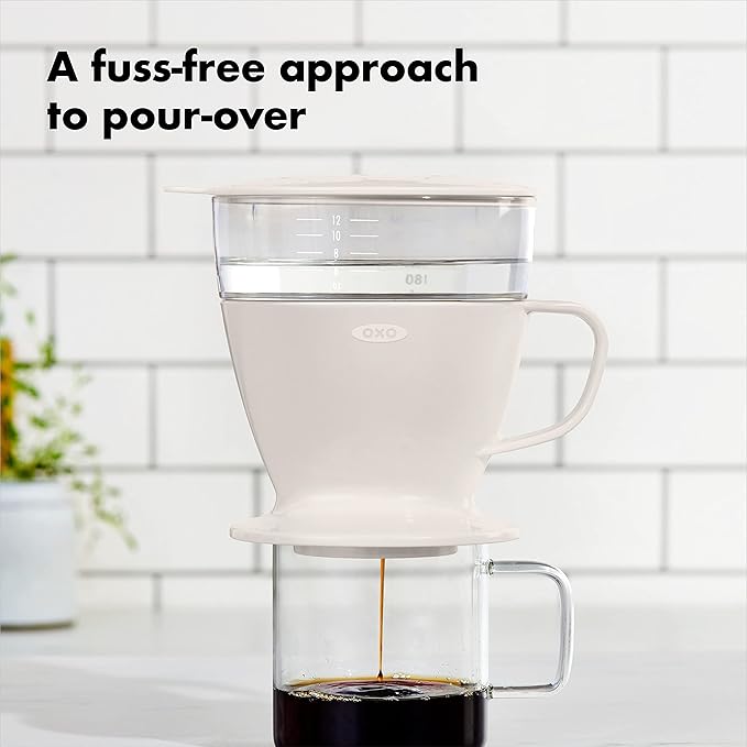 OXO Brew Single Serve Pour-Over Coffee Maker, 12 ounces, White