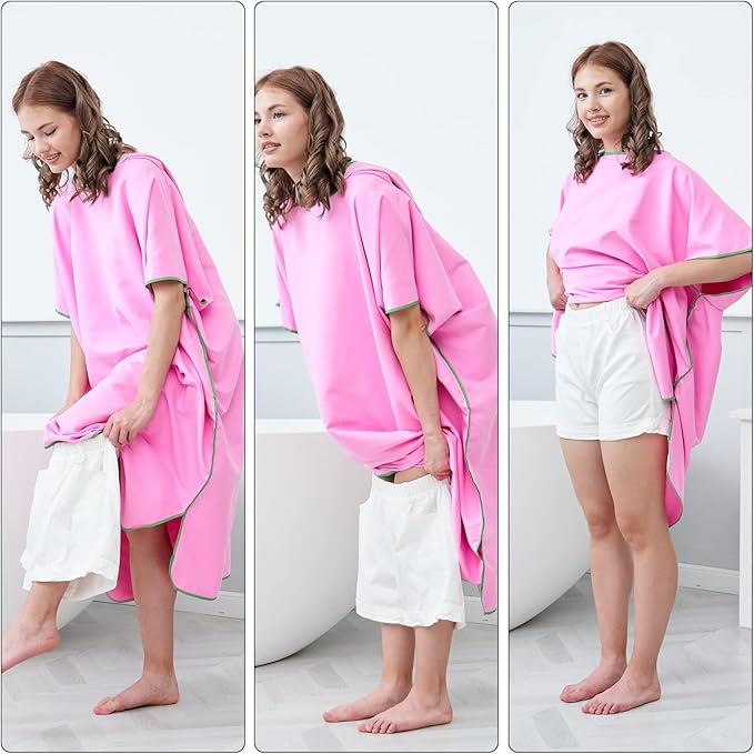 YINHANG Changing Robe Swim Poncho Quick Dry Microfiber Hooded Beach Towel for Surfing, Swimming, Travelling, Camping, Pool, Bath