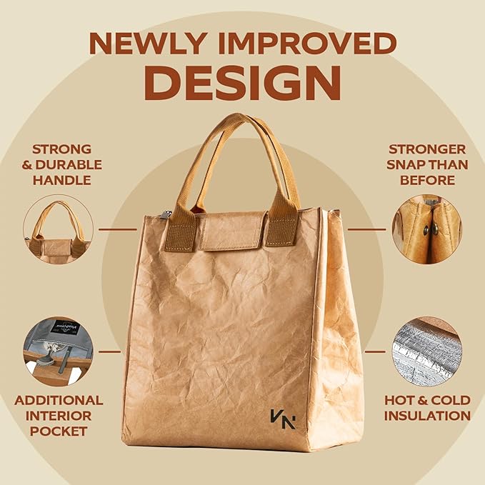 VonNova Women’s Insulated Lunch Bag with Premium 4mm Cooler Insulation, Cute Large 7L Lunch Tote for Work, Durable Small Lunch Box for Women, Stylish Lunchbox for Adults, Teens, Nurses, Teachers