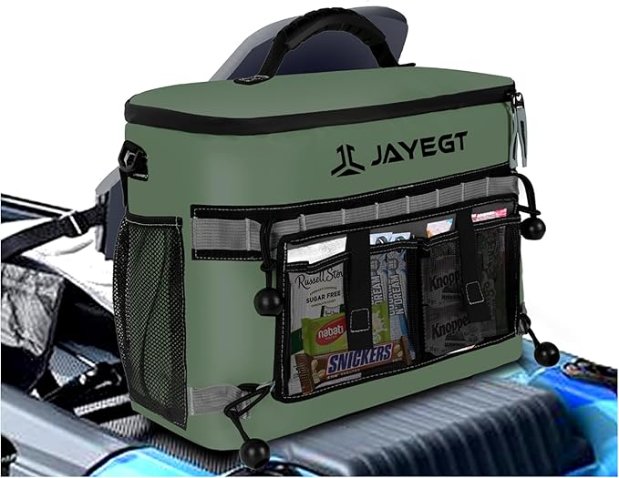 Kayak Cooler Behind Seat - Waterproof Cooler Bag Compatible with Lawn-Chair Seat Kayak,Kayak Accessories Camping Cooler, Portable Ice Chest for Fishing, Beach,Picnic, Trips
