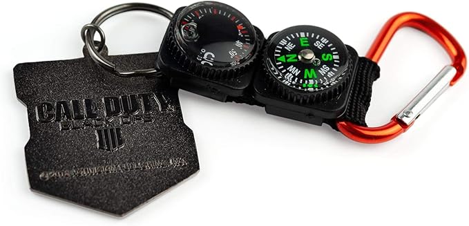 Call of Duty: Black Ops 4 Logo & Keychain Compass Navigation Set | Includes Thermometer, Compass, & Black Ops 4 Shield Emblem