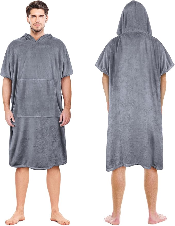 Catalonia Surf Poncho Changing Towel Robe for Adults Men Women, Water Absorbent Wetsuit Change Poncho for Surfing Swimming