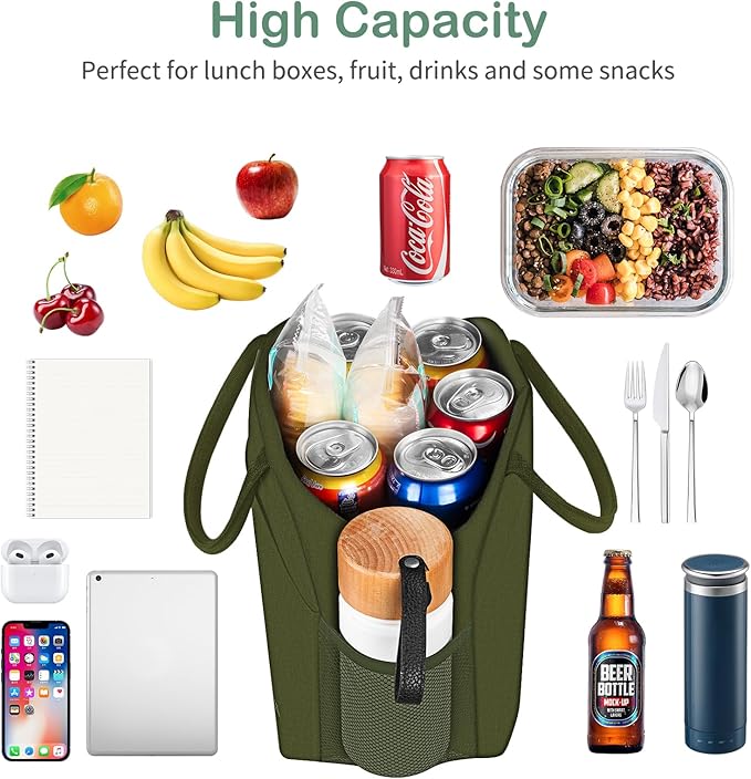 Lunch Bag Women,Lunch Box for Women Men Reusable Insulated Lunch Tote Bag High Capacity for Travel Work Picnic