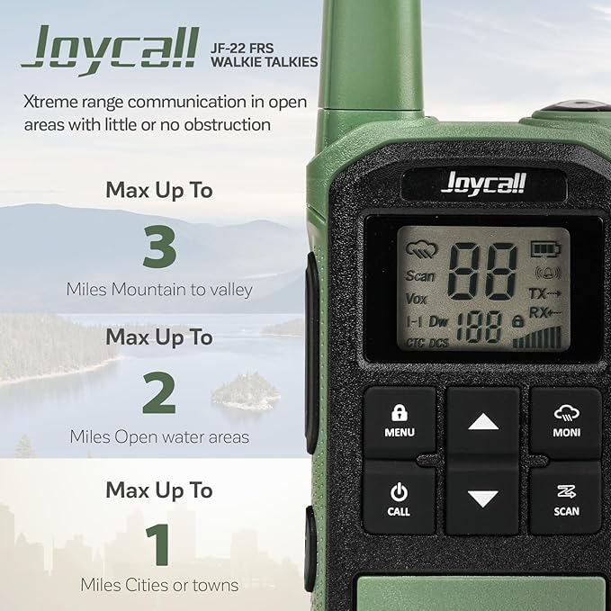 Walkie Talkies Long Range for Adult with Noaa Weather Alert Portable Walkie Talkies Rechargeable 22 Modifiable FRS Two Way Radios with Charger Cable &1400mAh Li-ion Battery