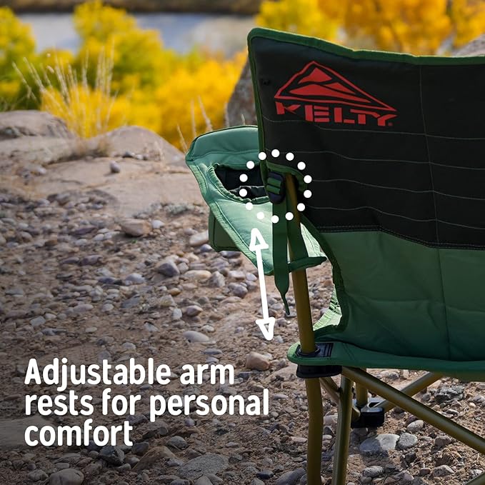 Kelty Lowdown Couch - 3 Person Capacity Camping Chair, Extra Large and Sturdy Bench for Campsites, Soccer Games, and Backyard Parties, 2023 (Dill)