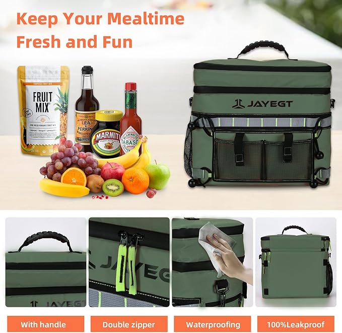 Kayak Cooler Behind Seat - Waterproof Cooler Bag Compatible with Lawn-Chair Seat Kayak,Kayak Accessories Camping Cooler, Portable Ice Chest for Fishing, Beach,Picnic, Trips