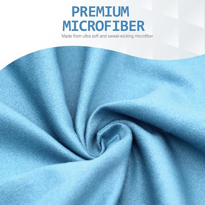 Eunzel Quick Dry Camping Towel, Microfiber Travel Towel Super Absorbent Fast Drying Towel for Camping, Beach, Gym, Backpacking, Yoga & Swimming(30" x 60", Blue)