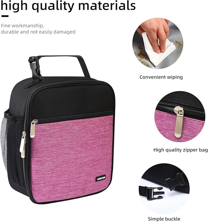 Lunch box Lunch bag for men women Insulated Lunchbox Lunch bags for Work Picnic Travel (Thicken purple)