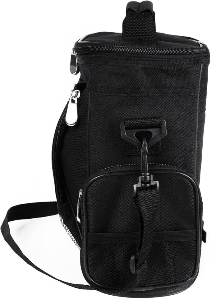 Intech Golf Bag Cooler and Accessory Caddy, Portable Soft Sided 10-Can Insulated Cooler Bag, Fits on a Golf Cart, Push Cart or Carry