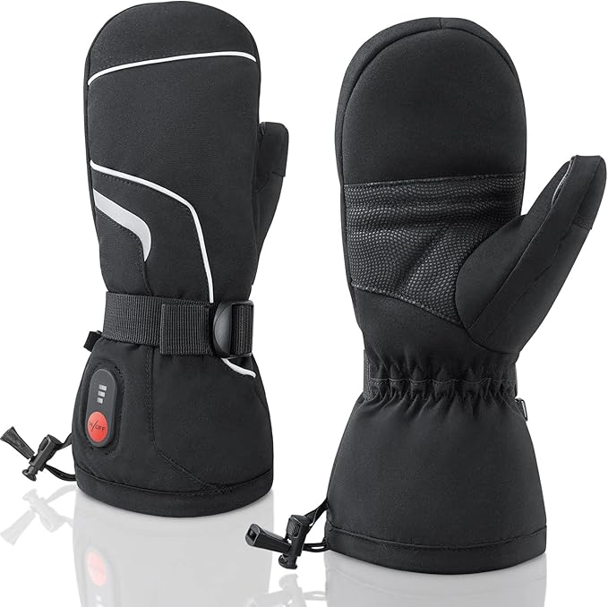 SAVIOR HEAT Heated Gloves for Women Men Rechargeable Electric Heated Ski Gloves with Touchscreen for Cold Weather
